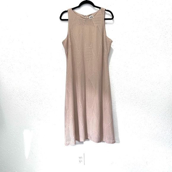 Anne Klein Tan Sheath Midi Dress Halter Sleeveless - Picture 1 of 9